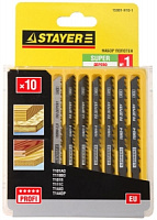 Набор пилок для лобзика универсальные STAYER 10шт