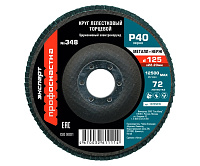Круг лепестковый торцевой КЛТ 125х22мм  з.60 Профоснастка (цирконий) для нерж.