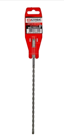 Бур SDS-plus  6,0 х 260/200мм STRONG квадро
