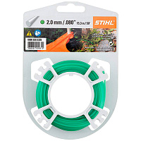 Леска 2,0мм*15,3м сечение круг зеленый Stihl