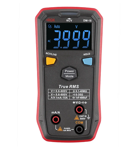 Мультиметр RGK DM-15 (Госреестр 81409-21)