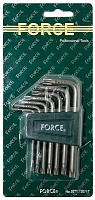 Набор ключей TORX Т10-Т40 7пр с отверстием FORCE