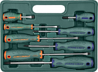 Набор отверток 8шт ANTI-SLIP GRIP Jonnesway