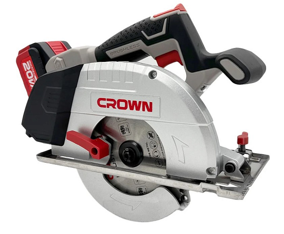 Пила дисковая CROWN CT25040-150HX-4 BMC (150х20мм, 20В, 2х4,0Ач, ЗУ, кейс)