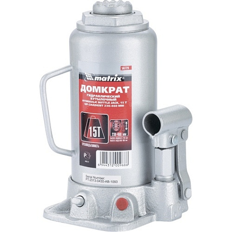 Домкрат гидрав. бутыл.  15т (230-460мм) MATRIX