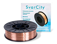 Проволока сварочная омедненная d=0,8мм (15кг) ER70S-6 SvarCity с НАКС