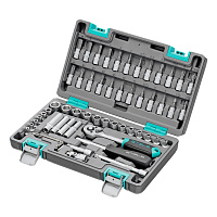 Набор инструментов  57 предметов Stels, 1/4, CrV, пластиковый кейс