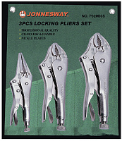 Клещи зажимные в наборе 3пр Jonnesway