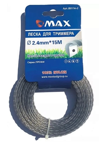Леска 2,4мм х 15,0м квадрат ProfiPower (витой)