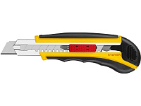 Нож 18мм STAYER PROFESSIONAL обрезиненный с автостопом, дополнительным фиксатором и автозаменой лезв