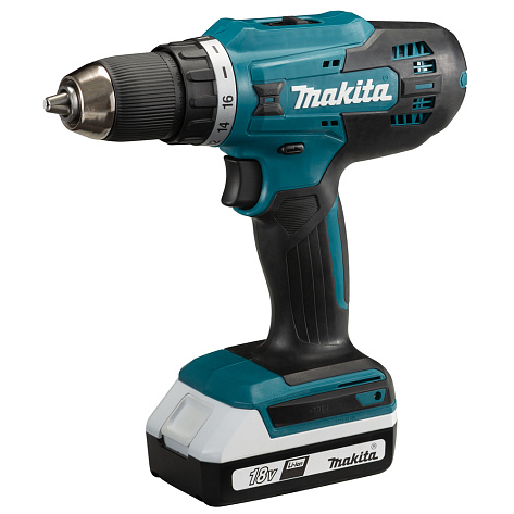 Дрель аккумуляторная Makita DF488DWAE (42Нм, 18В, 2х2,0Ач)