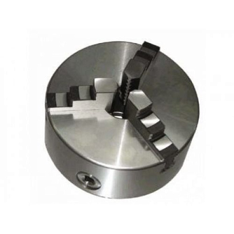 Патрон токарный d=160мм, 3-х кулачковый, S= 8мм, планшайба, цельные кулачки 7100-0005П (К11-160) "GRIFF"