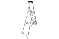 Стремянка  8 ступеней (1,70м) алюминиевая, лоток, крюк, ступени 80мм MONTO Solido (гарантия 5 лет)
