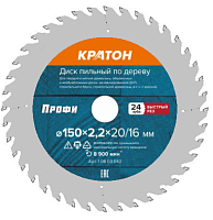 Диск по дереву 150х24х20/16 Кратон PROFESSIONAL