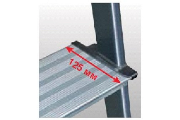 Стремянка  8 ступеней (1,70м) алюминиевая, лоток, крюк, анодиров. покрытие, степени 125мм MONTO Securo (гарантия 5 лет)