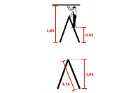 Стремянка двухсторонняя 2х5 ступеней (1,05м) MONTO Dopplo (гарантия 5 лет)