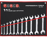 Набор ключей гаечных двусторонних 11шт FORCE (1/4