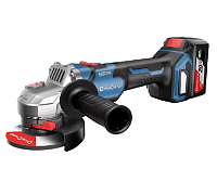Угловая шлифовальная машина аккумуляторная  20В, d125 (2х6,0Ач, ЗУ, кожух, кейс) б/щ DongCheng DCSM0