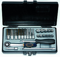 Набор инструмента с 6-ти гран.головами с мет.трещ.1/4