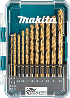 Набор сверл 13шт Makita (1,5-6,5мм) HSS-TiN