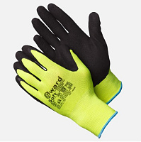 Перчатки обливные латексное одинарное вспененное покрытие Нейлоновые р-р 9 (Упаковка: 12/240) GWARD