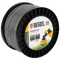 Леска 2,4мм х260,0м звезда двухкомпонентная Denzel EXTRA CORD на DIN катушке НОВИНКА