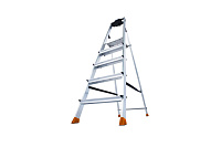 Стремянка  5 ступеней (1,05м) алюминиевая, лоток, крюк, ступени 125мм MONTO Sepuro (гарантия 5 лет)