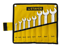 Набор ключей гаечных двусторонних  6-24мм (8шт) STAYER 