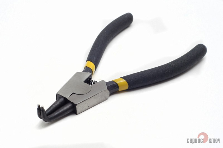 Съёмник стопорных колец внешних изогнутый 160мм (сжим изогнутый) СЕРВИС КЛЮЧ