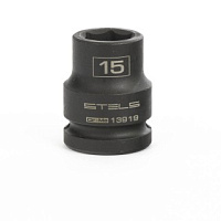 Головка ударная шестигранная, 15 мм, 1/2, CrMo Stels